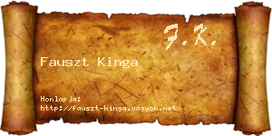 Fauszt Kinga névjegykártya