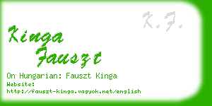 kinga fauszt business card